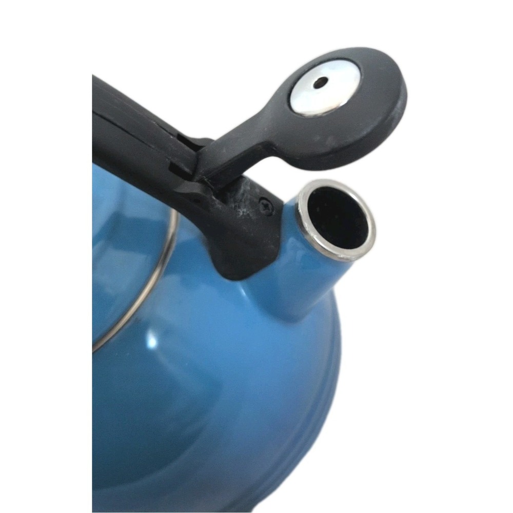 Le Creuset Enamel on Steel 1.6 Qt Oolong Tea Kettle, Marseille Blue - Picture 6 of 7